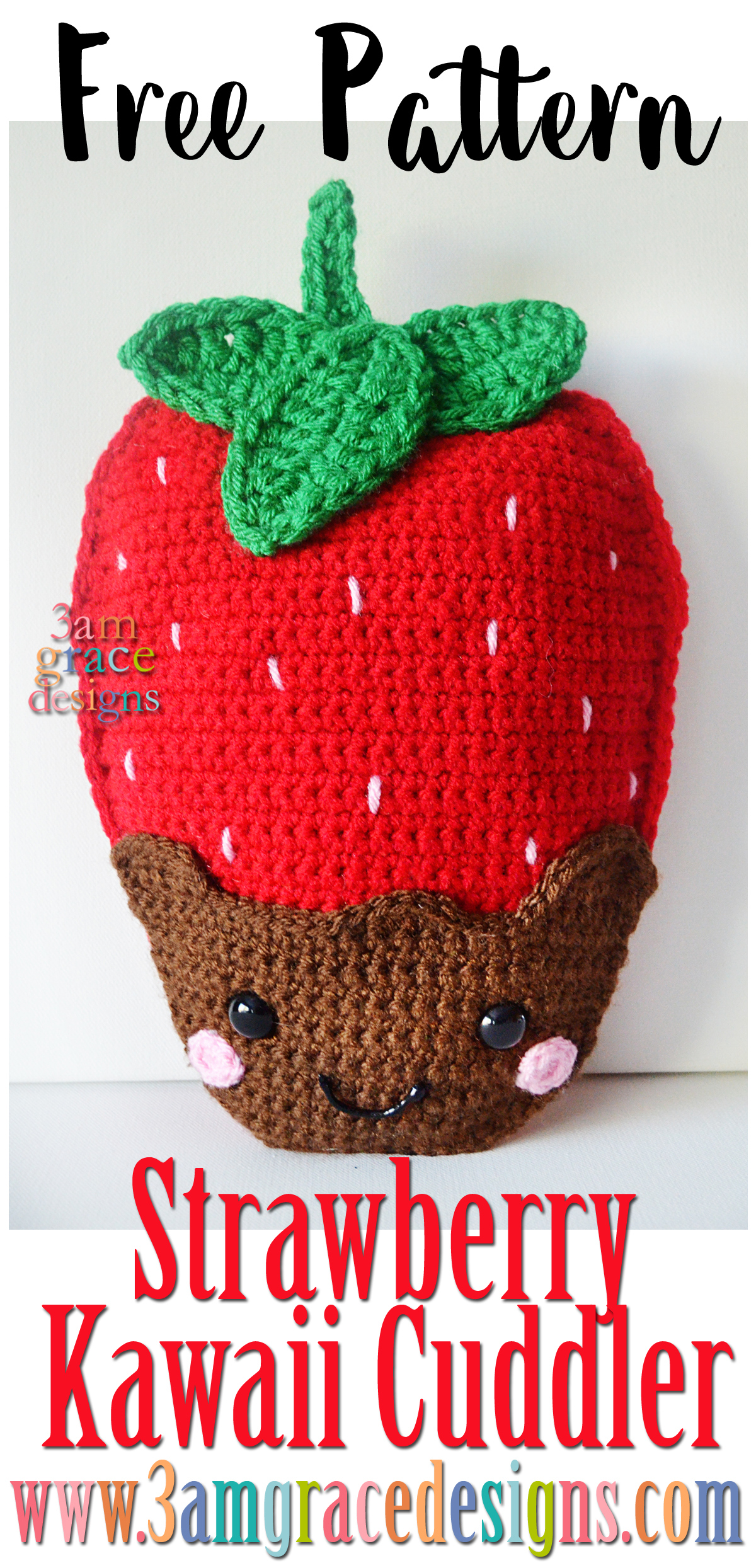 kawaii strawberry pillow