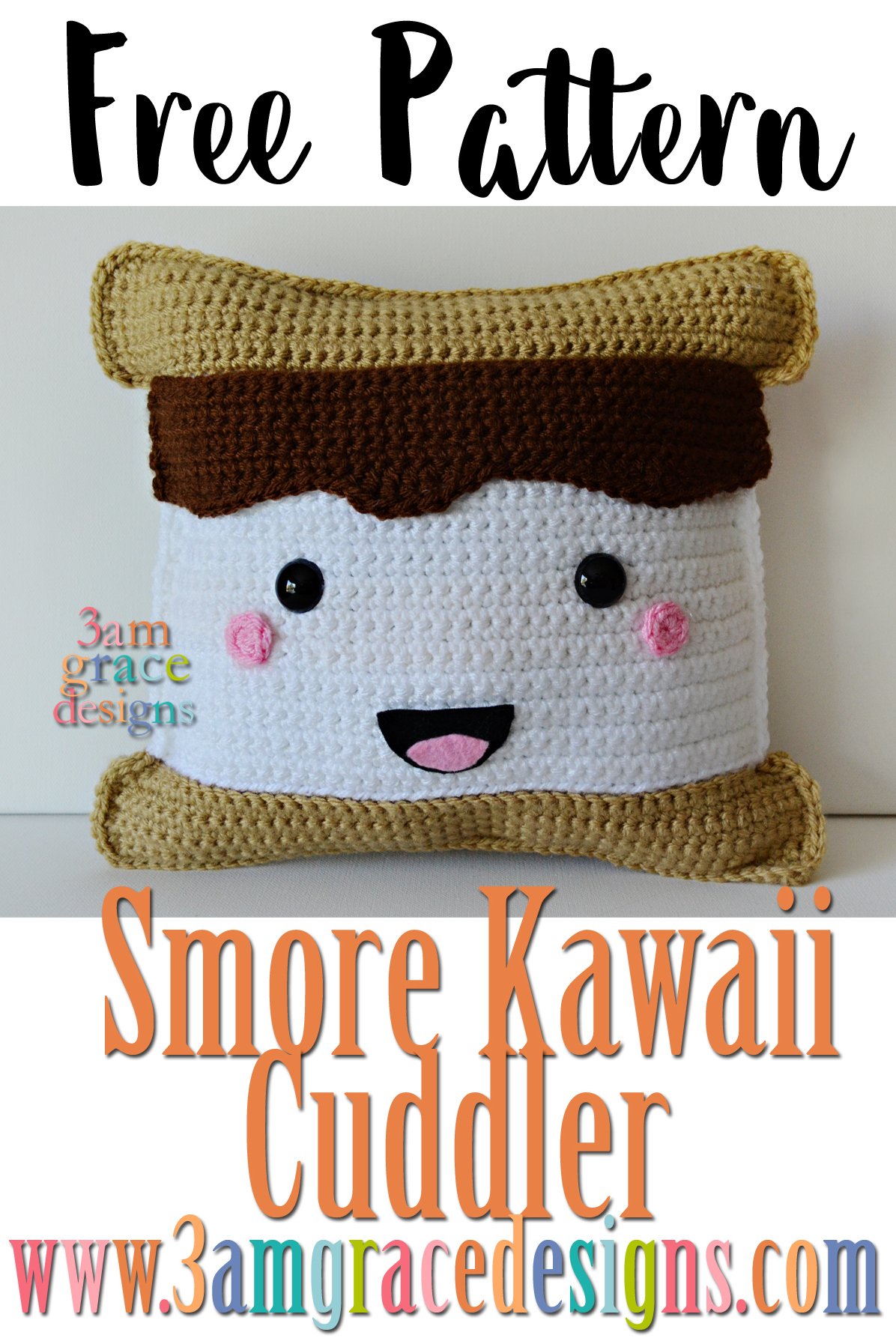 Smore Crochet Pattern Kawaii Cuddler™ 3amgracedesigns