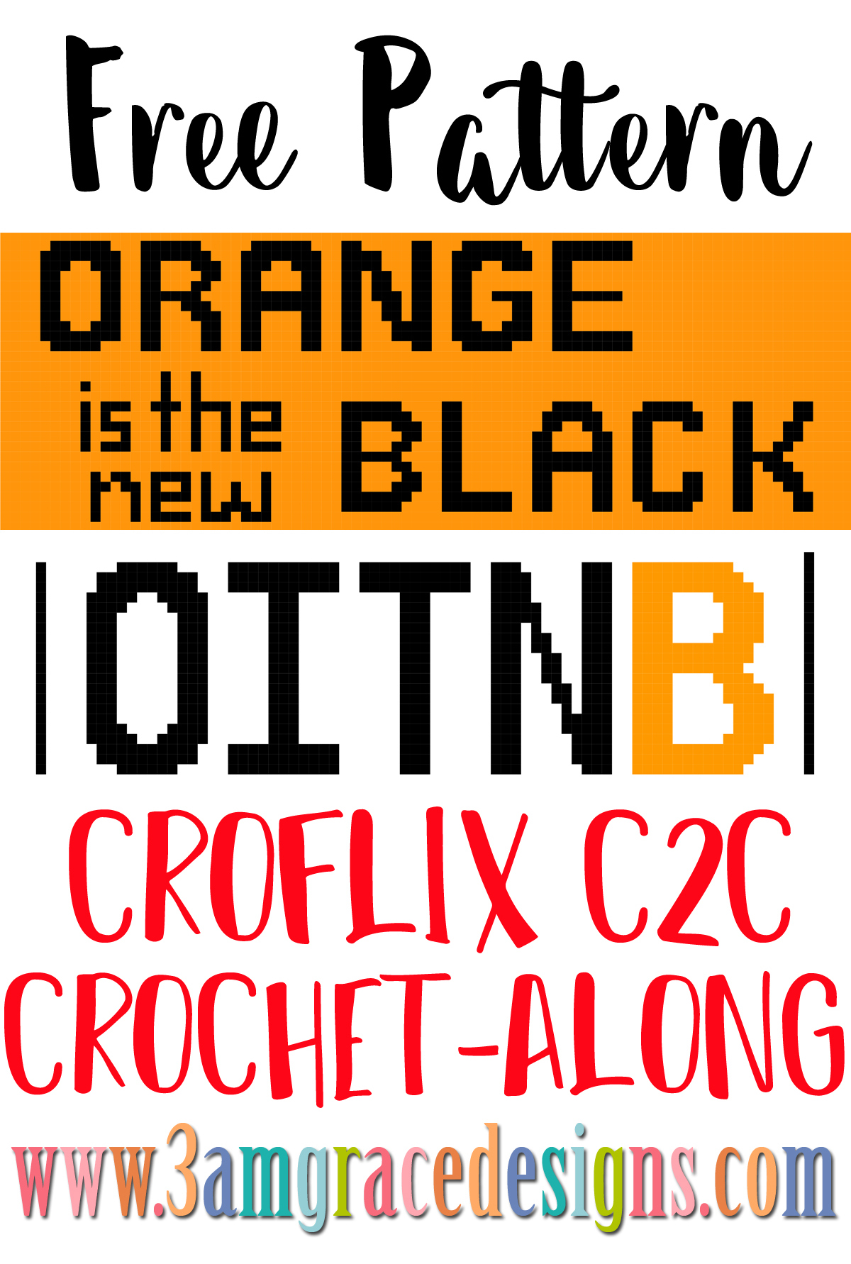 Croflix C2C CAL – Orange Is The New Black – Free Crochet Pattern