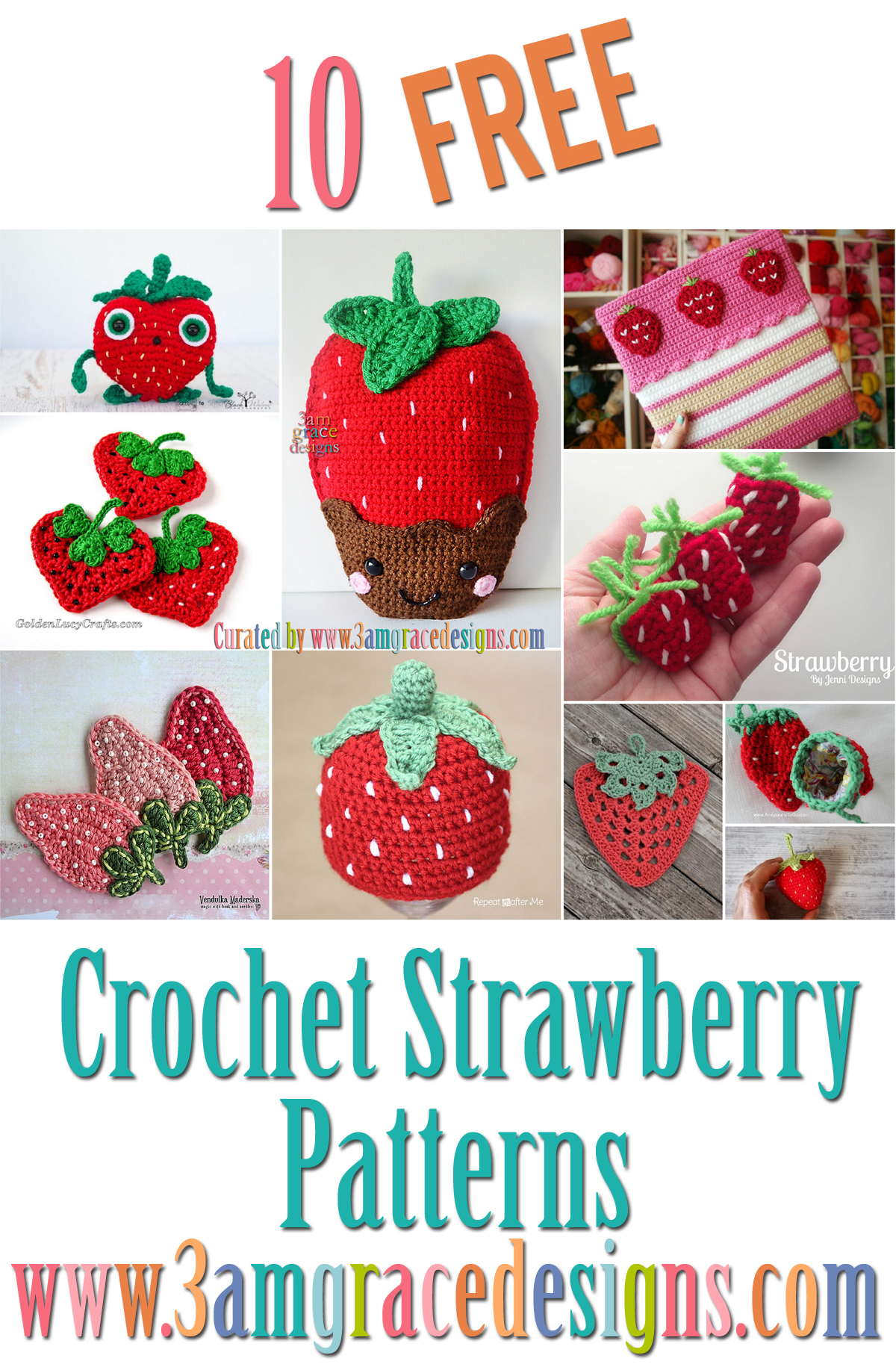 Crochet Roundup – Crochet Strawberry Patterns