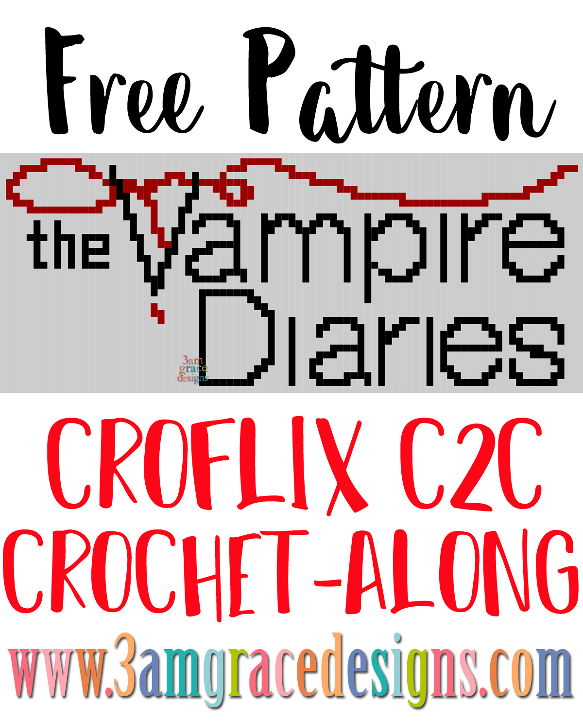 Croflix C2C CAL – Vampire Diaries – Free Crochet Pattern