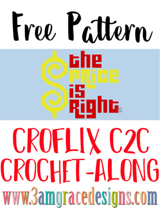 The Price Is Right C2C crochet pattern and tutorial for our Croflix Graphgan project. Choose your favorite shows to create a free crochet blanket gift for yourself!