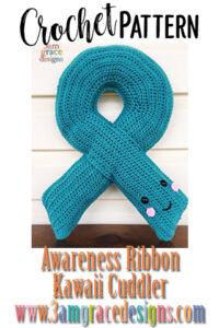 Awareness Ribbon Crochet Pattern Kawaii Cuddler - 3amgracedesigns