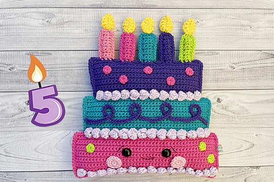 Birthday Cake Crochet Pattern Kawaii Cuddler®