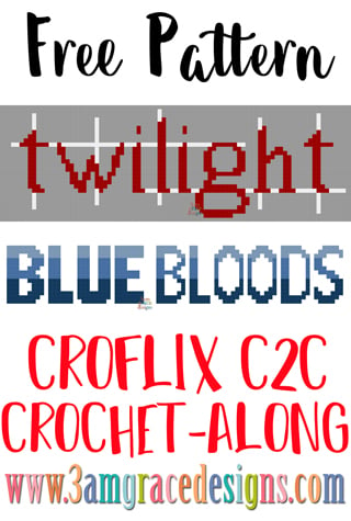 Our Croflix C2C crochet pattern & tutorial allows you to choose your favorite graphs for a custom graphgan blanket. This week features our Twilight & Bluebloods panels.