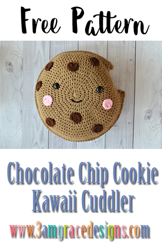 Chocolate Chip Cookie Kawaii Cuddler™ - Free Crochet Pattern