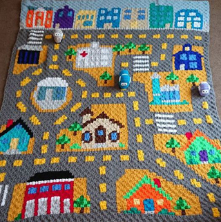 City Playmat C2C Blanket Crochet Pattern