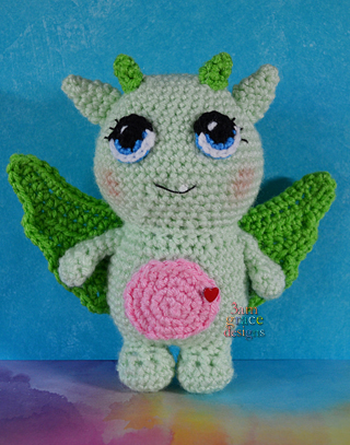 Dylan the Valentine Dragon Amigurumi Pattern