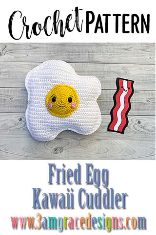 Fried Egg Pillow: Crochet pattern