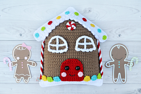 Gingerbread House Kawaii Cuddler™ – Crochet Pattern