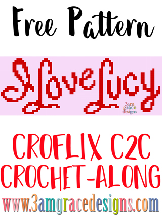 Our Croflix C2C crochet pattern & tutorial allows you to choose your favorite graphs for a custom graphgan blanket. This week's free crochet pattern is for I Love Lucy.