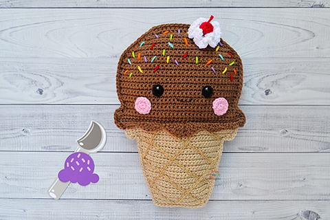 Free Crochet Pattern Double Scoop Ice Cream · Free Crochet Patterns