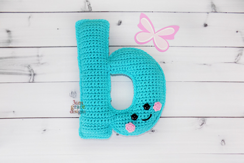 Lower Case Letter b Crochet Pattern – Kawaii Cuddler®
