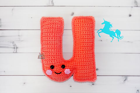 Lower Case Letter u Crochet Pattern – Kawaii Cuddler®