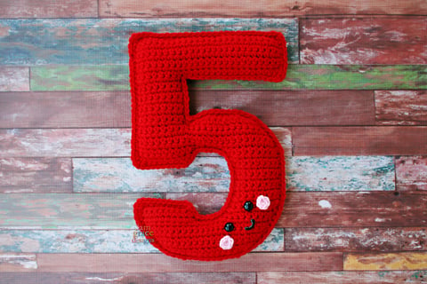 Number 5 Five Kawaii Cuddler® – Crochet Pattern