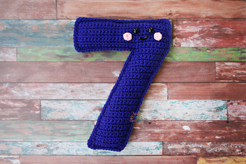 Number 7 Seven Kawaii Cuddler® – Crochet Pattern