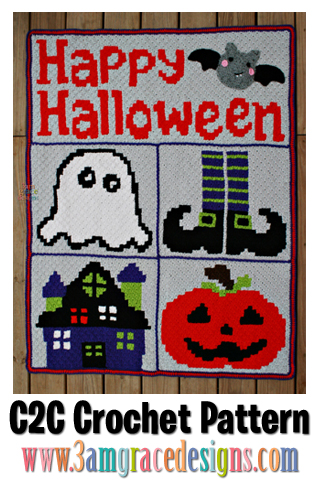 Halloween C2C Crochet Pattern