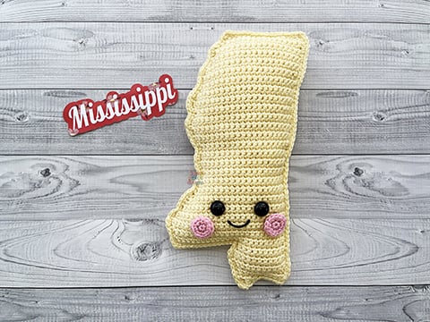 State of Mississippi Crochet Pattern Kawaii Cuddler®