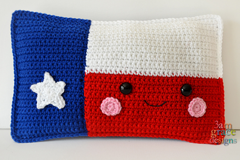 Texas State Flag Crochet Pattern Kawaii Cuddler®